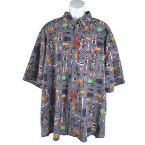 RSVLTS Ghostbusters Shirt Mens 4XL Short Sleeve Printed Kunuflex Stretch TP-3433